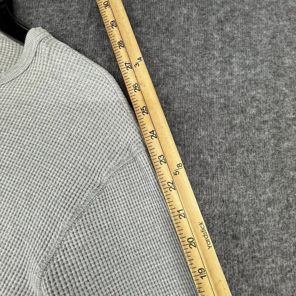 Vintage Polo Jeans Co. Mens Medium‎ Waffle Knit Thermal Crewneck Pullover Gray